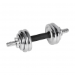 REBEL ACTIVE Chrome Adjustable Dumbbells in a Case 15 kg with Barbell