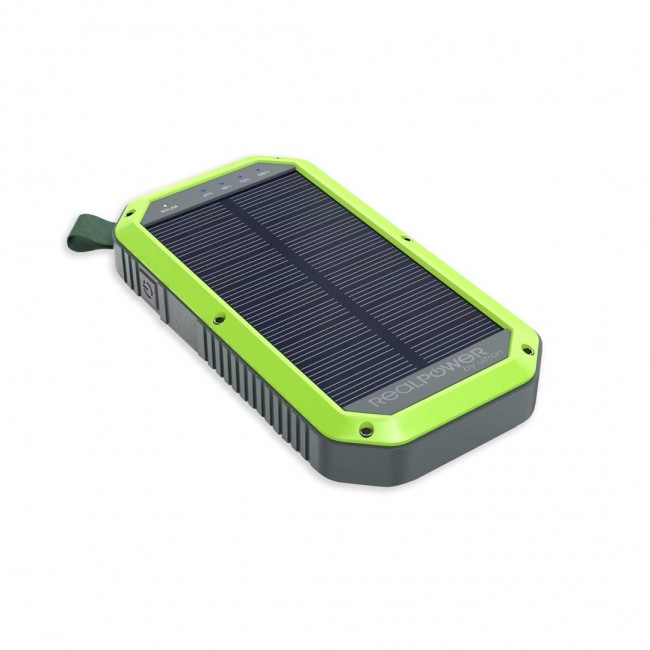 RealPower Powerbank PB-10000 Solar schwarz 10.000mAh