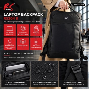 NanoRS Laptop Backpack, 15.6