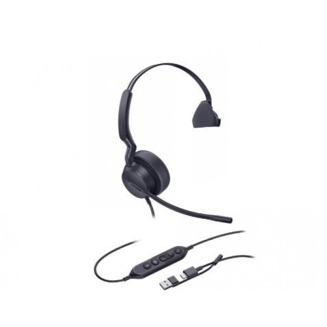 Yealink UH42 Mono USB-C/A Headset Wired Head-band Calls/Music USB Type-C / USB Type-A Black