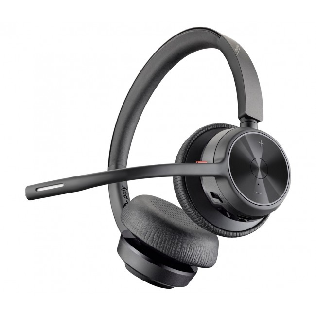 POLY Voyager 4320 UC Stereo USB-A Headset +BT700 USB-A Adapter +Charging Stand