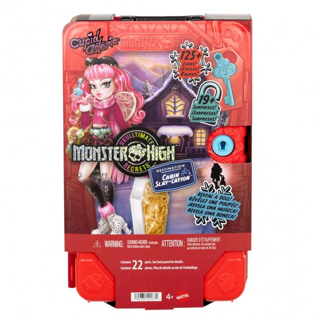 Monster High Skulltimate Secrets Cabin Slay-cation Playset, Cupid Asteria Doll and Accessories