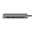Ugreen CM195 6-in-1 USB-C adapter HDMI / 2 USB-A 3.0 / USB-C PD / SD / TF card reader grey