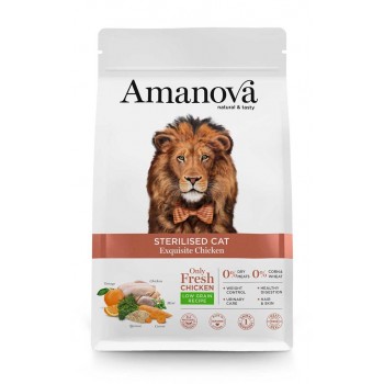 AMANOVA Adult Cat Sterilised Exquisite Chicken - dry cat food - 1,5kg