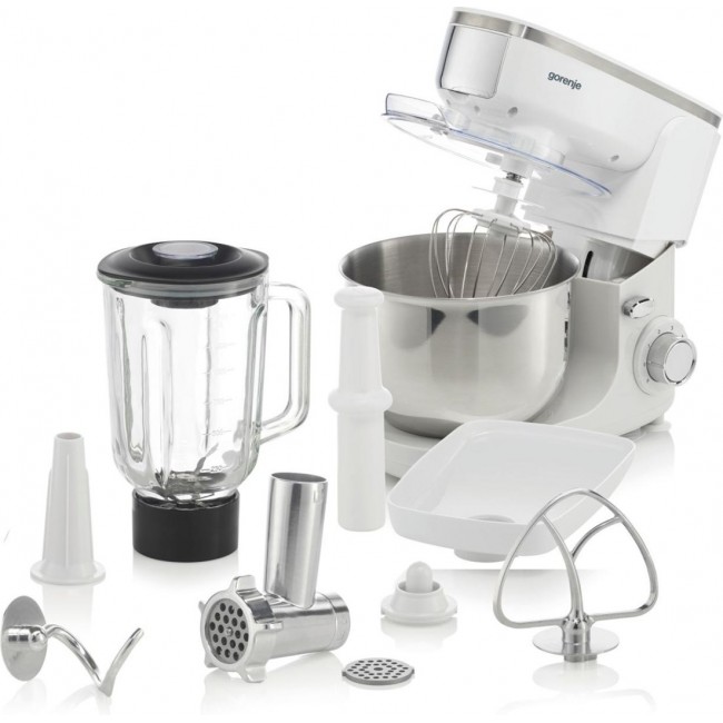 Food processor GORENJE MMC1005W Planetary robot 1000 W, 4.8 L White, Grey