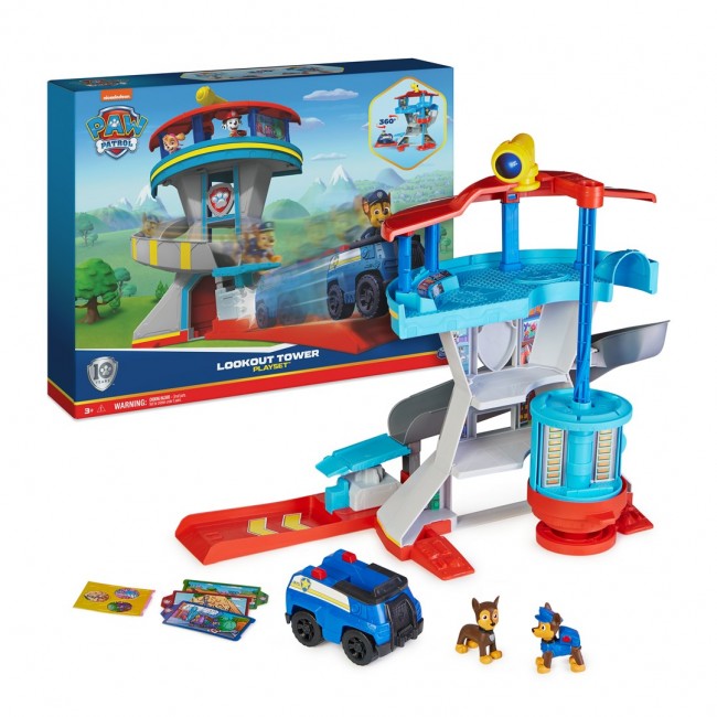 PAW Patrol Lookout Tower Playset with Toy Car Launcher, 2 Chase Action Figures, Chase s Police Cruiser and Accessories, Kids Toys for Ages 3 and up PAW Patrol Lookout Tower Playset with Toy Car Launcher, 2 Chase Action Figures, Chase s Police Cruiser and Accessories, Kids Toys for Ages 3 and up