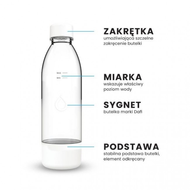 PushAir 2 bottles for Dafi 0.7 l saturator white PushAir 2 bottles for Dafi 0.7 l saturator white