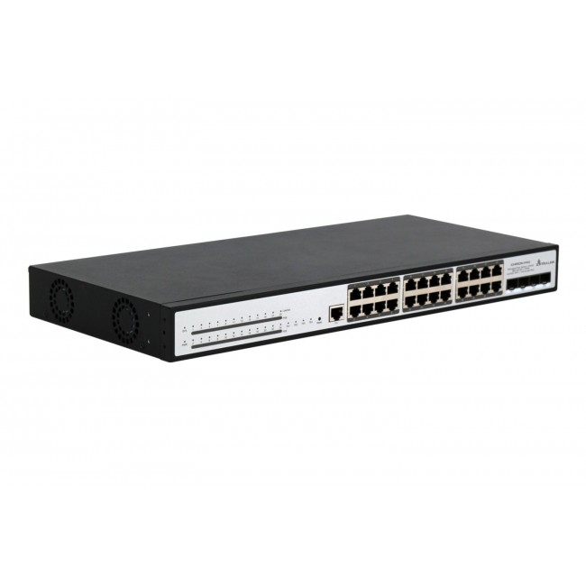 Extralink PoE Switch Chiron Pro 24x RJ45 1000Mb/s PoE, 4x SFP+, L3, managed, 370W