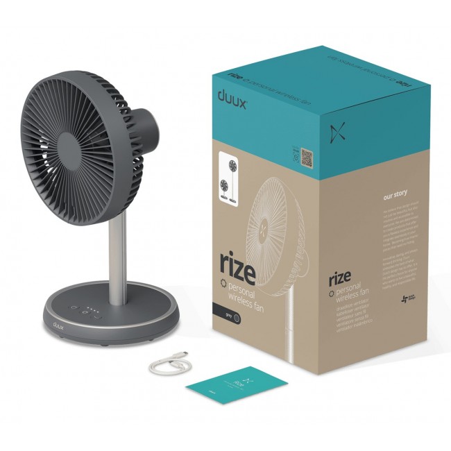 Duux Rize Flex Stand Fan Grey Diameter 21 cm