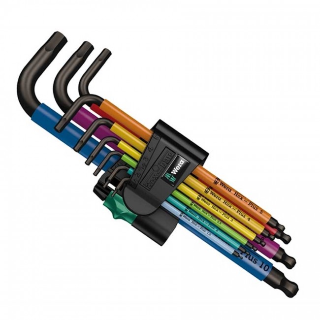 Wera 950 Spkl9 Hex-plus Hex Key Set L-shaped hex key set Metric/imperial 9 pc(s) Wera 950 Spkl9 Hex-plus Hex Key Set L-shaped hex key set Metric/imperial 9 pc(s)