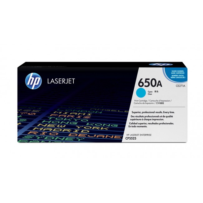 HP 650A Cyan Original LaserJet Toner Cartridge HP 650A Cyan Original LaserJet Toner Cartridge
