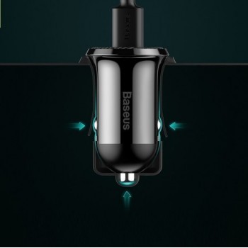 Baseus CCALLP-01 2XUSB 4.8A car charger 2 x USB black