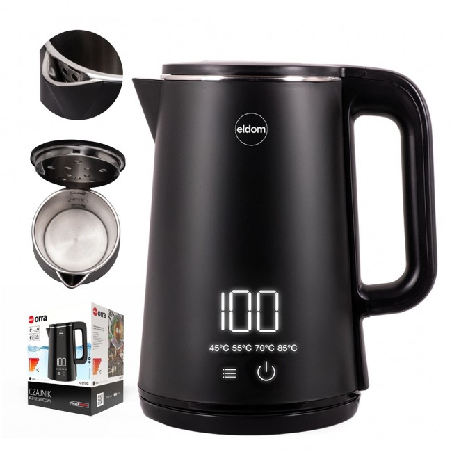 ELDOM C515C Cordless Kettle 1.8 L 2000 W Black