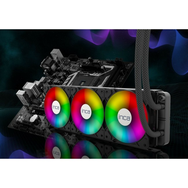Inca ISS-03XN computer cooling system Computer case Liquid cooling kit 12 cm Black