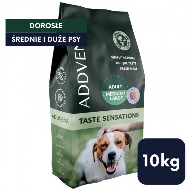 ADDVENA Taste Sensations Adult Medium/Large Turkey - dry dog food - 10kg ADDVENA Taste Sensations Adult Medium/Large Turkey - dry dog food - 10kg