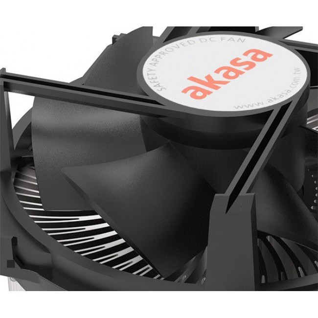 Akasa AK-CC6606BP01 computer cooling system Processor Heatsink/Radiator 9 cm Aluminium, Black 1 pc(s)
