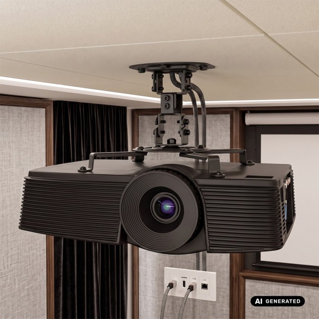 Maclean Ceiling Mount/Hanger for Projectors, 54 320 mm, up to 13.5 kg, 360-degree rotation, MC-200 B