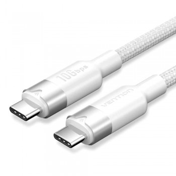 Vention USB 3.2 5A 10Gbps 1m WH USB-C to C cable Vention USB 3.2 5A 10Gbps 1m WH USB-C to C cable