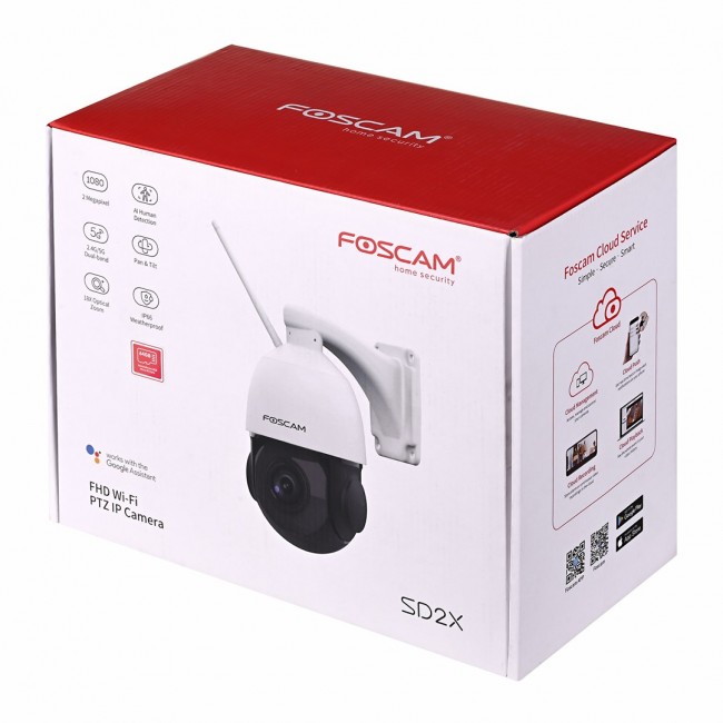 Foscam SD2X security camera Dome IP security camera Indoor & outdoor 1920 x 1080 pixels Wall