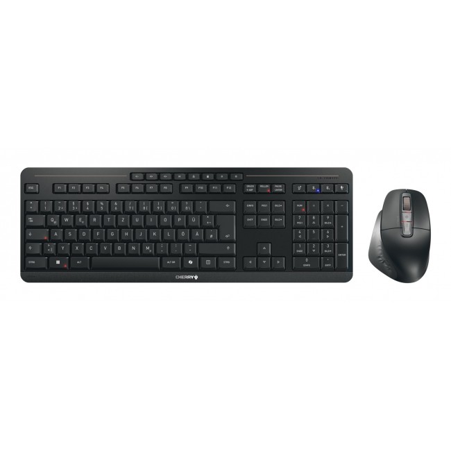 CHERRY Stream desktop ultimate keyboard Mouse included Home/Office USB + RF Wireless + Bluetooth QWERTZ German Black