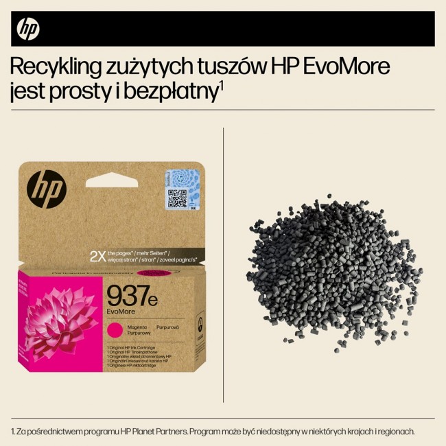 HP 937e EvoMore Magenta Original Ink Cartridge HP 937e EvoMore Magenta Original Ink Cartridge