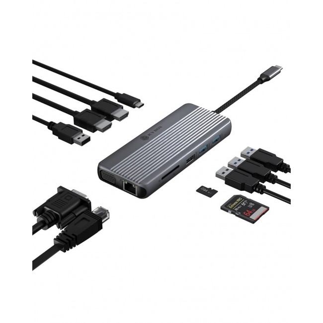 ICY BOX 12-in-1 DockingStation with triple video output