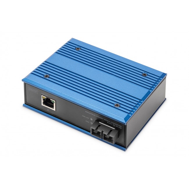 Digitus Industrial Gigabit Media Converter RJ45, SC 20 km