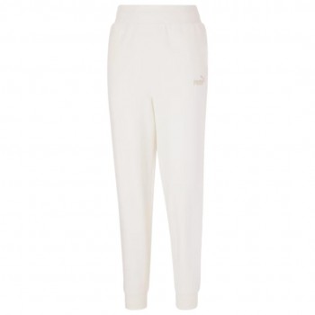 Spodnie damskie Puma ESS+ Embroidery High-Waist Pants FL kremowe 670007 99 L