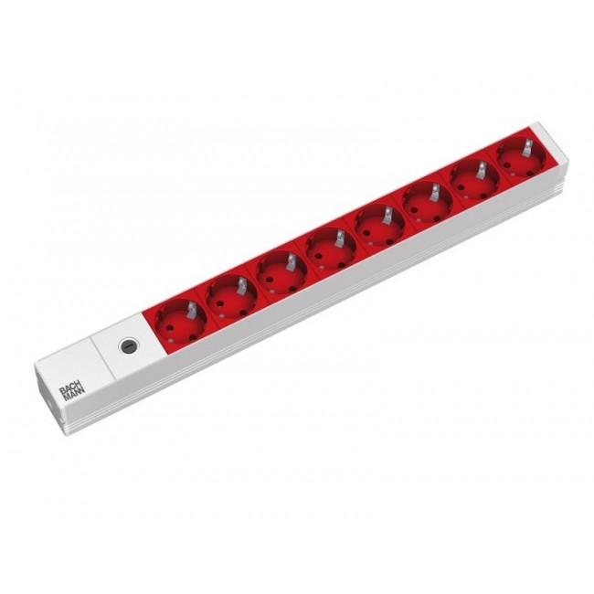 Bachmann - Regleta de 8 tomas, 48,3 cm power extension 2 m 8 AC outlet(s) Indoor
