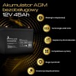 Extralink Accumulator AGM 12V 45Ah maintenance free