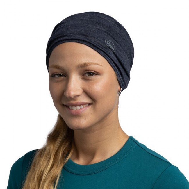 Buff Lightweight Merino Wool Multifunctional scarf Blue