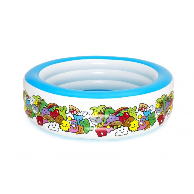 Bestway Inflatable Play Pool - 3-Ring - 1.96m x H53cm Bestway Inflatable Play Pool - 3-Ring - 1.96m x H53cm