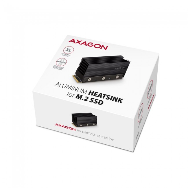 Axagon CLR-M2XL computer cooling system M.2 NVMe SSD, Solid-state drive Heatsink/Radiator Black 1 pc(s) Axagon CLR-M2XL computer cooling system M.2 NVMe SSD, Solid-state drive Heatsink/Radiator Black 1 pc(s)