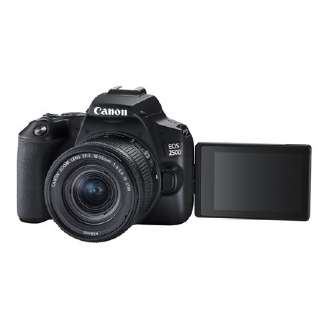 Canon EOS 250D + EF-S 18-55mm f/3.5-5.6 III SLR Camera Kit 24.1 MP CMOS 6000 x 4000 pixels Black Canon EOS 250D + EF-S 18-55mm f/3.5-5.6 III SLR Camera Kit 24.1 MP CMOS 6000 x 4000 pixels Black