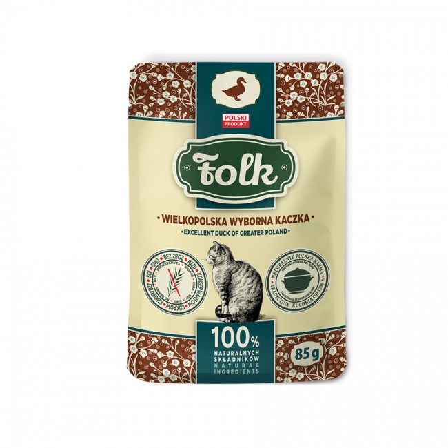 FOLK Excelent duck of Greater Poland - wet cat food - 85g