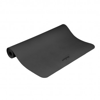 Mata gimnastyczna do wicze joga, pilates, fitness, 200x115cm, grubo 1cm, materia TPE, czarna, REBEL ACTIVE
