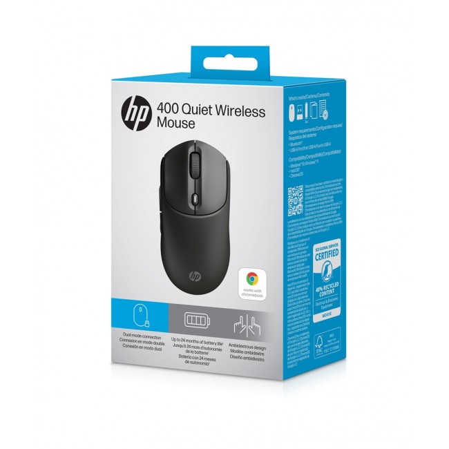 HP 400 Quiet Black Wireless Mouse