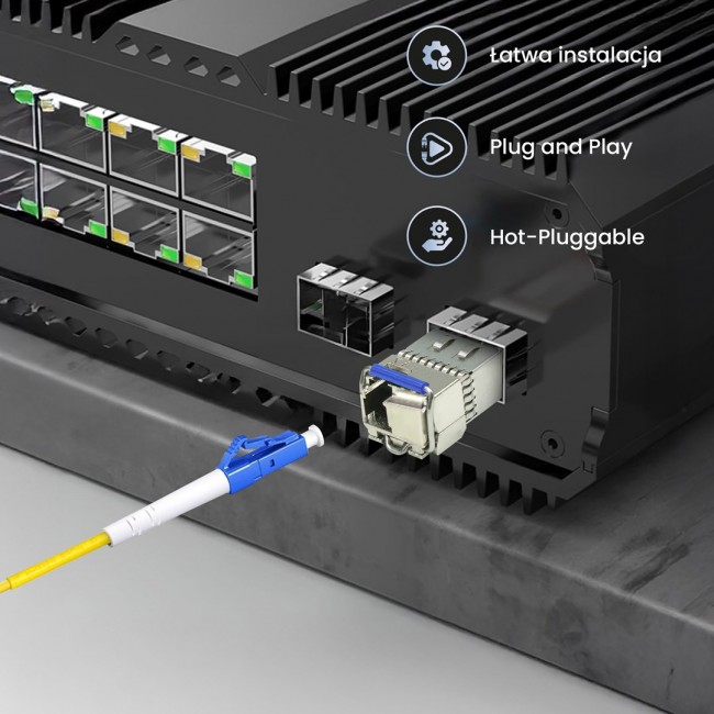 Extralink SFP+ WDM Module SFP+ 10G 10Gbps 1270/1330nm, single mode, 20km, LC, DOM, pair