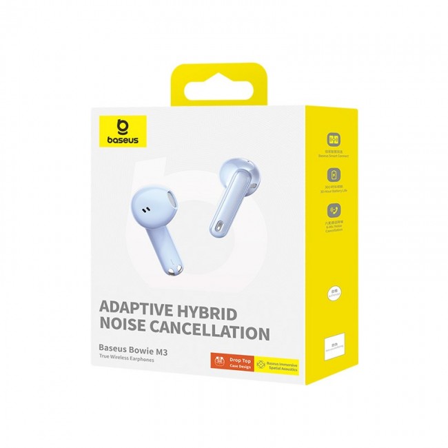 Baseus Bowie M3 Headset True Wireless Stereo (TWS) In-ear Calls/Music USB Type-C Bluetooth Blue