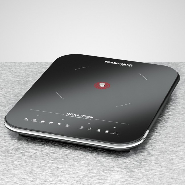 Rommelsbacher CTS 2000/IN hob Black, Silver Countertop Zone induction hob 1 zone(s)