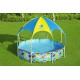 Bestway Steel Pro 2.44m x 51cm Splash-in-shade Play Pool, Orange/Yellow