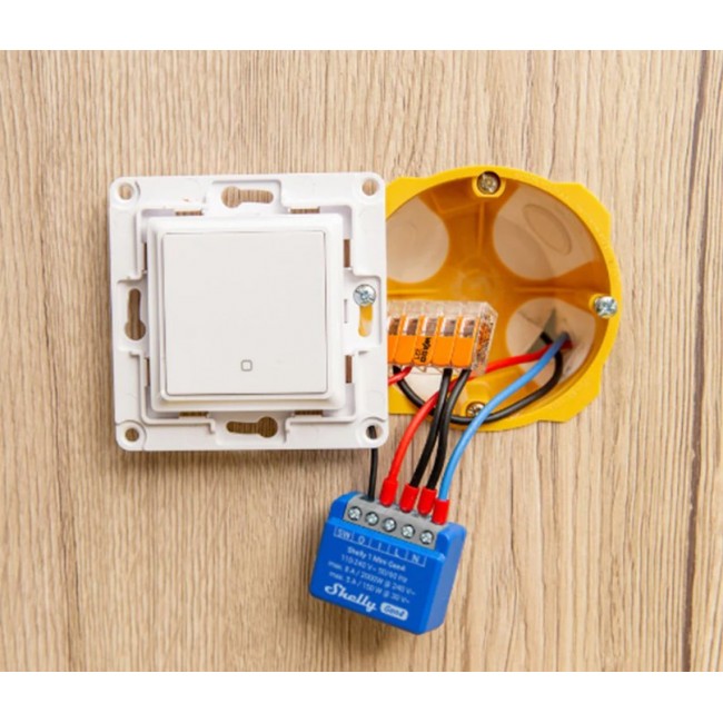 SHELLY 1 Mini Gen4 Smart switch Blue 2 pcs SHELLY 1 Mini Gen4 Smart switch Blue 2 pcs