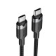 Vention USB-C to C cable, braided, 3A, 480Mbps, 60W, 2m, BK