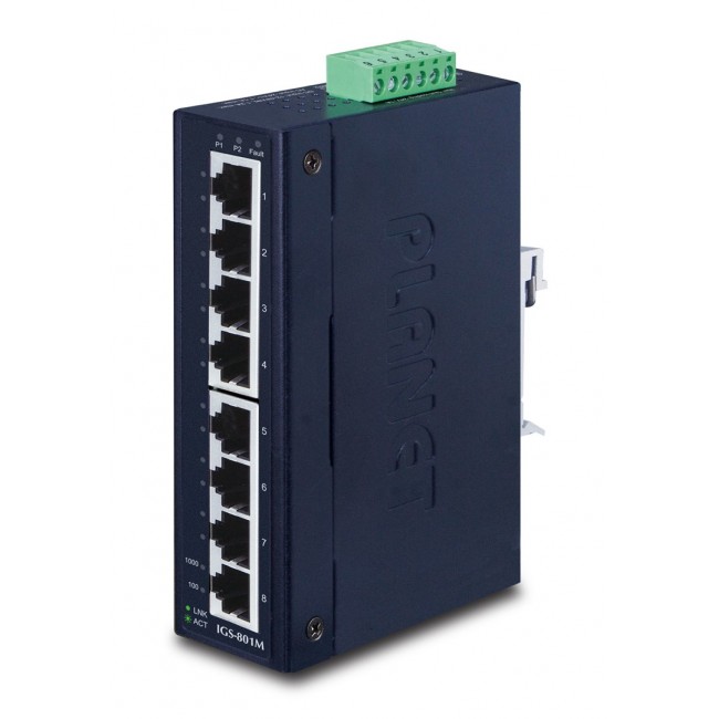 PLANET IGS-801M network switch Managed L2/L4 Gigabit Ethernet (10/100/1000) 1U Blue PLANET IGS-801M network switch Managed L2/L4 Gigabit Ethernet (10/100/1000) 1U Blue
