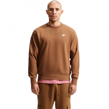 Bluza męska Nike Club FT jasny brąz FN3888 270 S