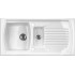 1.5-bowl ceramic sink with drainer