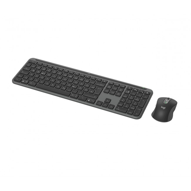 Logitech 920-012483 keyboard Mouse included Office RF Wireless + Bluetooth QWERTZ German Graphite