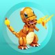MEGA Pok mon Build & Show Charmander toy building set, 4 inches tall, MEGA Pok mon Build & Show Charmander toy building set, 4 inches tall,