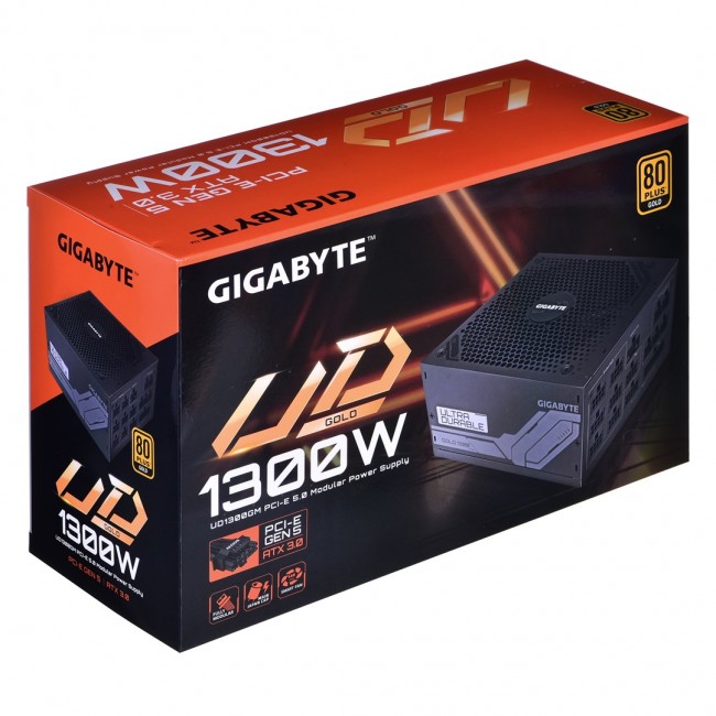 GIGABYTE UD1300GM PG5 power supply unit 1300 W 20+4 pin ATX ATX Black GIGABYTE UD1300GM PG5 power supply unit 1300 W 20+4 pin ATX ATX Black