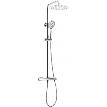 Showerhead with thermostatic mixing valve